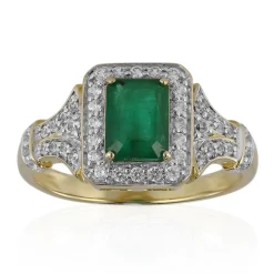 Sambia-Smaragd-Goldring (Adela Gold)