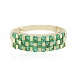 Sambia-Smaragd-Goldring (de Melo)