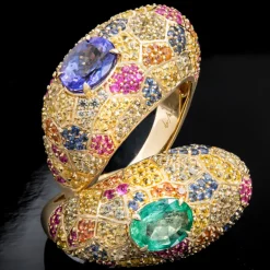 Sambia-Smaragd-Goldring (de Melo)