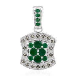 Sambia-Smaragd-Silberanhänger (Annette classic)