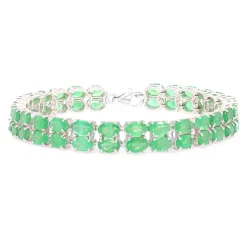 Sambia-Smaragd-Silberarmband