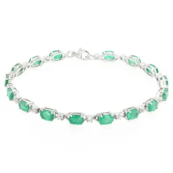 Sambia-Smaragd-Silberarmband