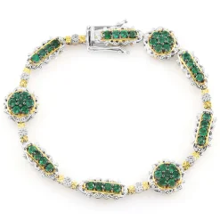 Sambia-Smaragd-Silberarmband (Gems en Vogue)
