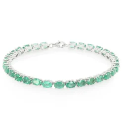 Sambia-Smaragd-Silberarmband