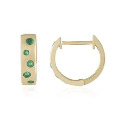 Sambia-Smaragd-Silberohrringe