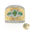 Sambia-Smaragd-Silberring (Dallas Prince Designs)