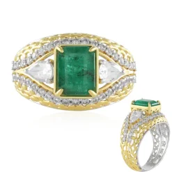 Sambia-Smaragd-Silberring (Gems en Vogue)