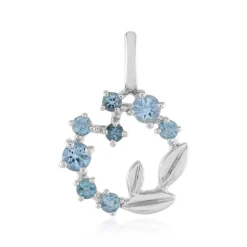 Santa Maria-Aquamarin-Silberanhänger