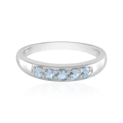 Santa Maria-Aquamarin-Silberring