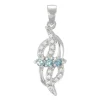 Santa Maria-Aquamarin-Silberanhänger