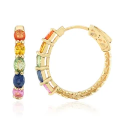 Saphir-Silberohrringe