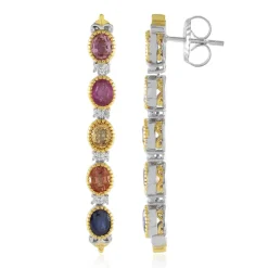 Saphir-Silberohrringe (Gems en Vogue)