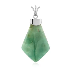 Schildkröten-Chalzedon-Silberanhänger (Bali Barong)