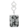 Schneeflocken-Obsidian-Silberanhänger
