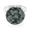 Schneeflocken-Obsidian-Silberring