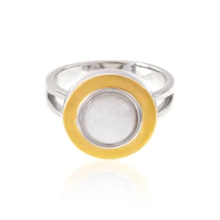 Schnee-Quarz-Silberring