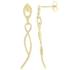 Schokoladen-Diamant-Silberohrringe