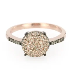 Schokoladen-Diamant-Silberring