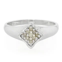 Schokoladen-Diamant-Silberring