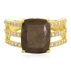 Schokoladen-Saphir-Silberring