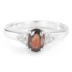 Schokoladen-Zirkon-Silberring