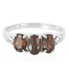 Schokoladen-Zirkon-Silberring