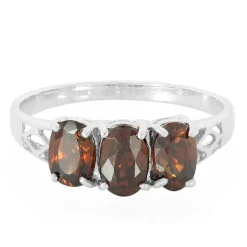 Schokoladen-Zirkon-Silberring