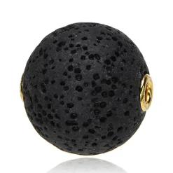 Schwarze Lava-Silberanhänger