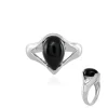 Schwarzer Onyx-Silberring