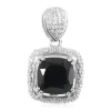 Schwarzer Spinell-Silberanhänger