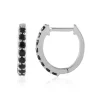Schwarzer Spinell-Silberohrringe