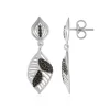 Schwarzer Spinell-Silberohrringe