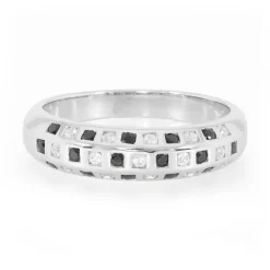 Schwarzer Spinell-Silberring