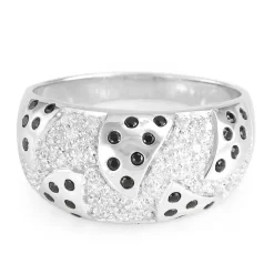 Schwarzer Spinell-Silberring