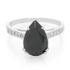 Schwarzer Spinell-Silberring