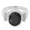 Schwarzer Spinell-Silberring
