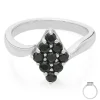 Schwarzer Spinell-Silberring