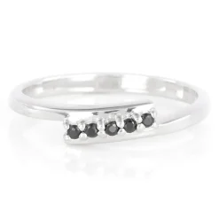 Schwarzer Spinell-Silberring