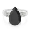Schwarzer Spinell-Silberring