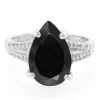 Schwarzer Spinell-Silberring