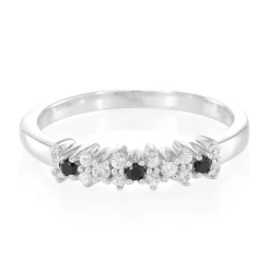 Schwarzer Spinell-Silberring