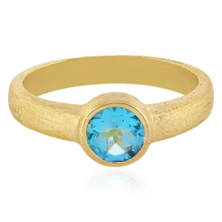 Schweizblauer Topas-Silberring