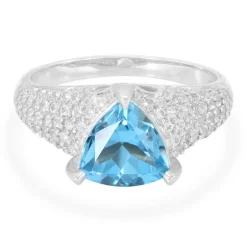 Schweizblauer Topas-Silberring