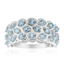 Schweizblauer Topas-Silberring