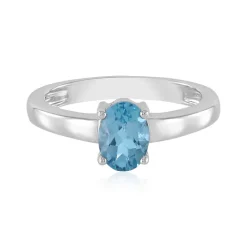 Schweizblauer Topas-Silberring