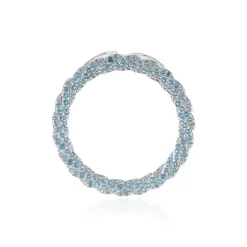 Schweizblauer Topas-Silberanhänger