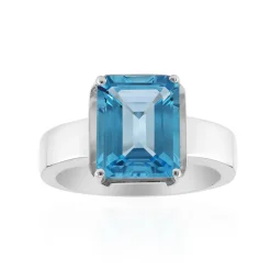 Schweizblauer Topas-Silberring (Pallanova)