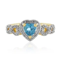 Schweizblauer Topas-Silberring