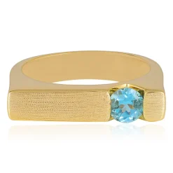 Schweizblauer Topas-Silberring