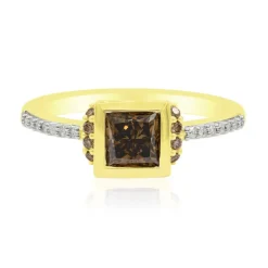 SI1 Argyle-Cognac-Diamant-Goldring (Mark Tremonti)